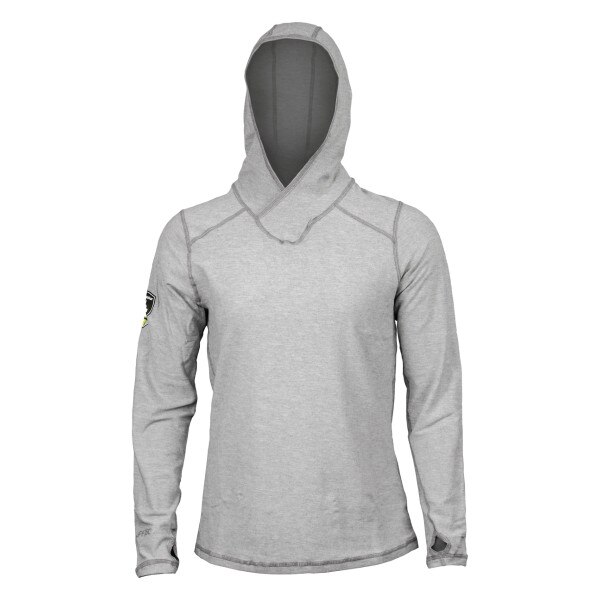 DragonWear Women's Pro Dry Tech LS Shirt with Hood in Gray